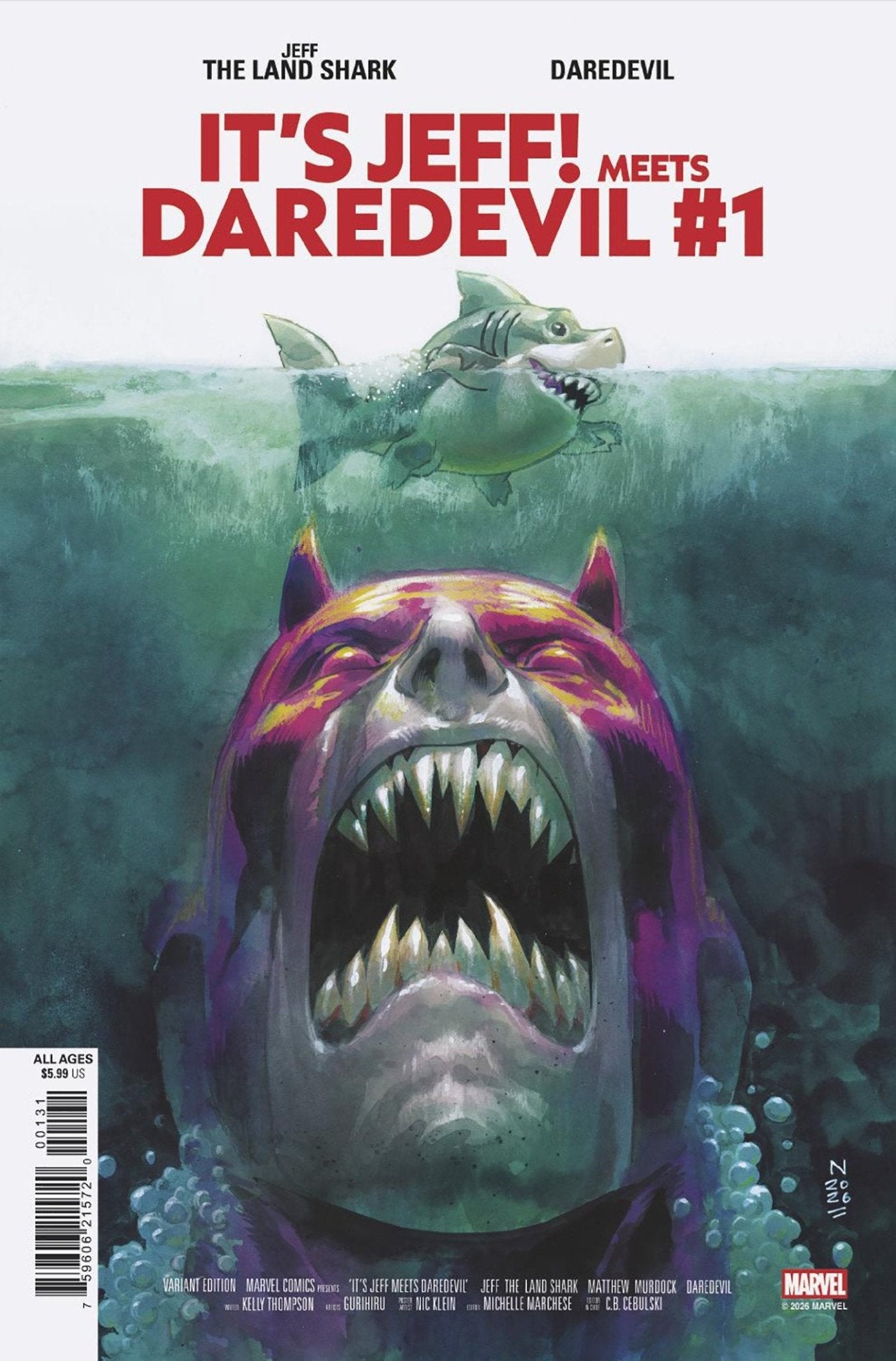 It's Jeff Meets Daredevil 1 Nic Klein Variant - Cadets Toys & Comics