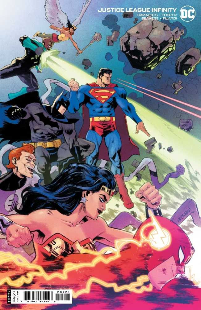 Justice League Infinity 1 (Of 7) Cover B Scott Hepburn Card Stock Variant - Cadets Toys & Comics