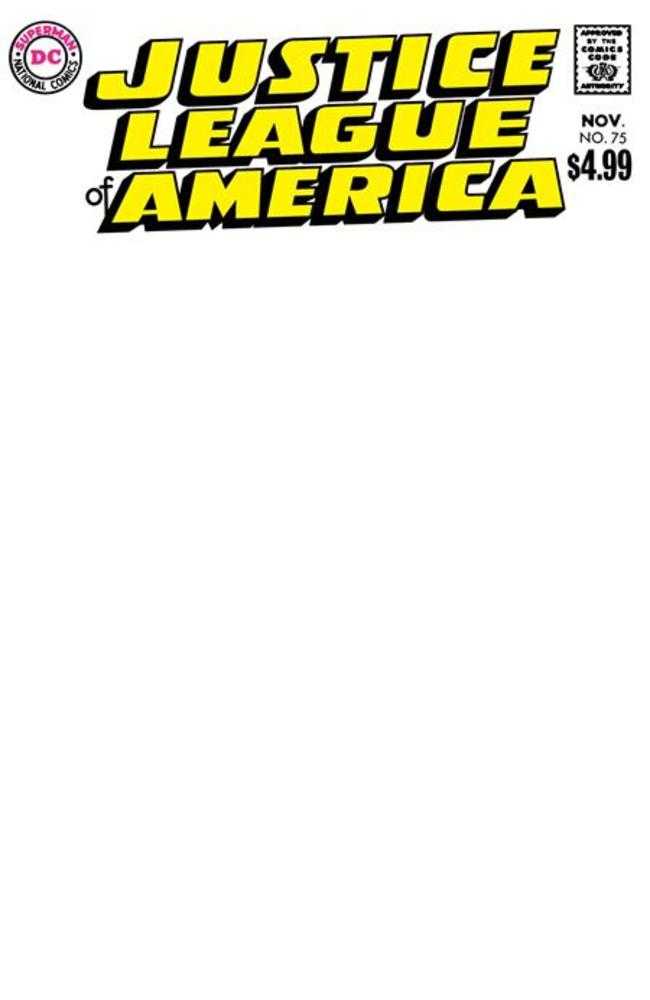 Justice League Of America 75 Facsimile Edition Cover B Blank Card Stock Variant - Cadets Toys & Comics
