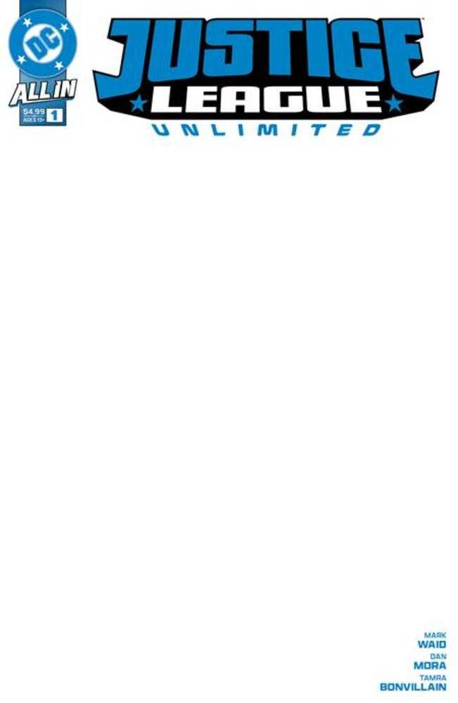 Comic book cover with white space.