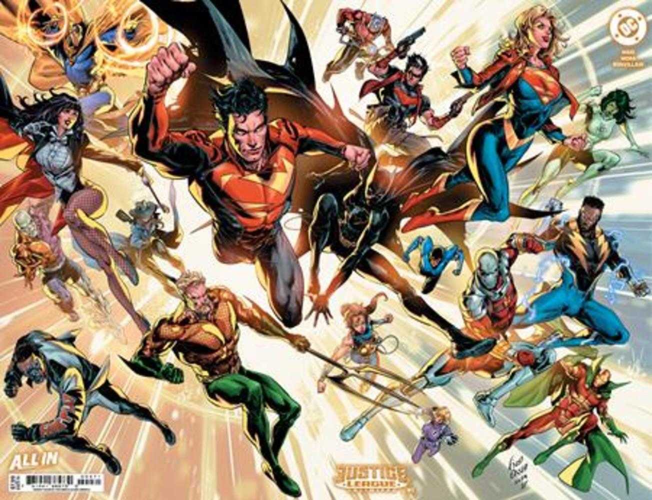 Justice League Unlimited 2 Cover F Fico Ossio Wraparound Raised Uv Foil Variant Allocations May Occur - Cadets Toys & Comics
