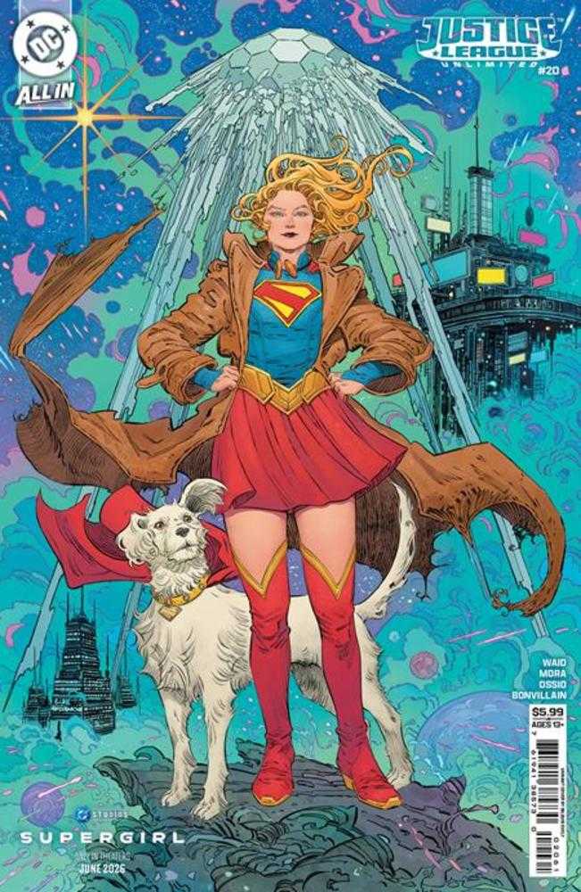 Justice League Unlimited 20 Cover F Bilquis Evely Supergirl Movie Card Stock Variant - Cadets Toys & Comics