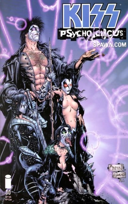 Kiss: Psycho Circus #30 (Portada de Clayton Crain)