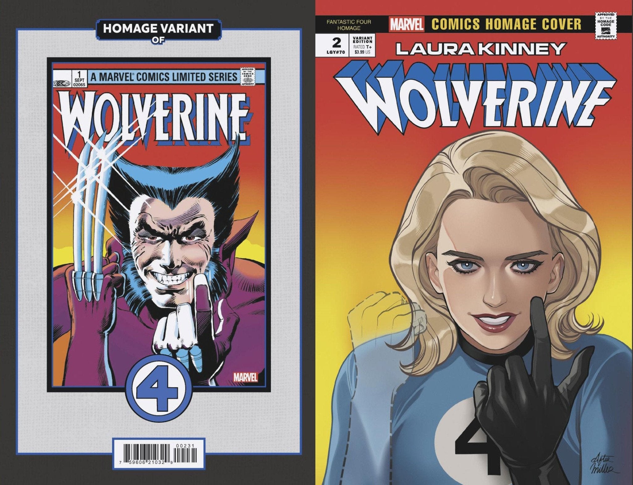 Laura Kinney Wolverine 2 Jones Fantastic Four Homage Variant - Cadets Toys & Comics