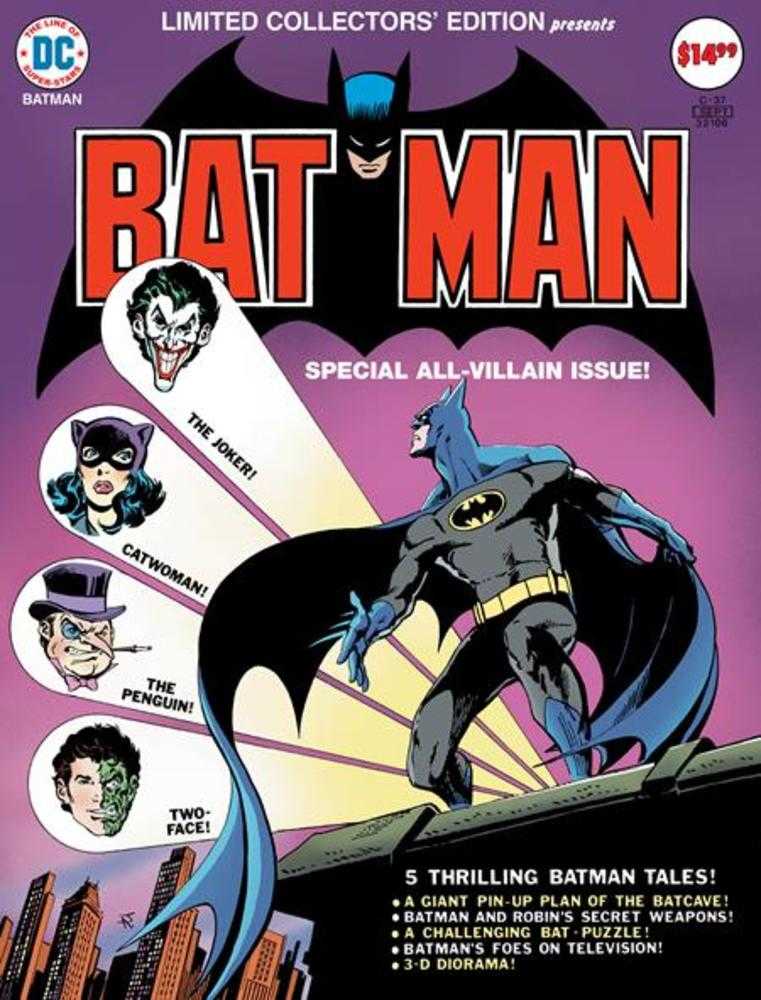 Comic book cover featuring Batman and villains.