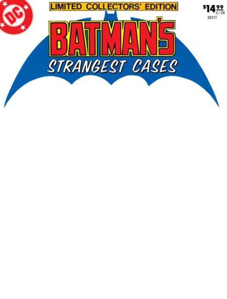 Limited Collectors Edition 59 Batmans Strangest Cases Facsimile Edition Cover C Blank Variant - Cadets Toys & Comics