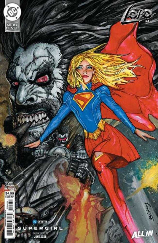 Lobo 4 Cover E Simon Bisley Supergirl Movie Card Stock Variant - Cadets Toys & Comics