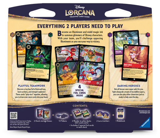 Lorcana TCG: 2 - Player Deck Display - Elastigirl & Buzz Lightyear - Cadets Toys & Comics