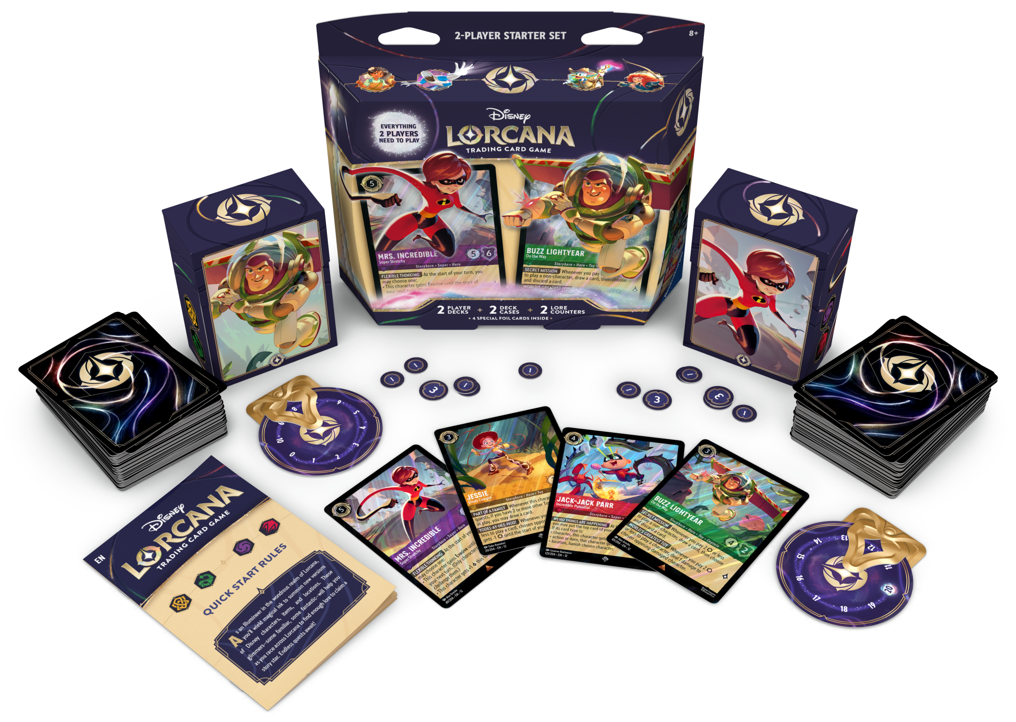 Lorcana TCG: 2 - Player Deck Display - Elastigirl & Buzz Lightyear - Cadets Toys & Comics