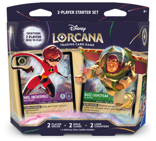 Lorcana TCG: 2 - Player Deck Display - Elastigirl & Buzz Lightyear - Cadets Toys & Comics
