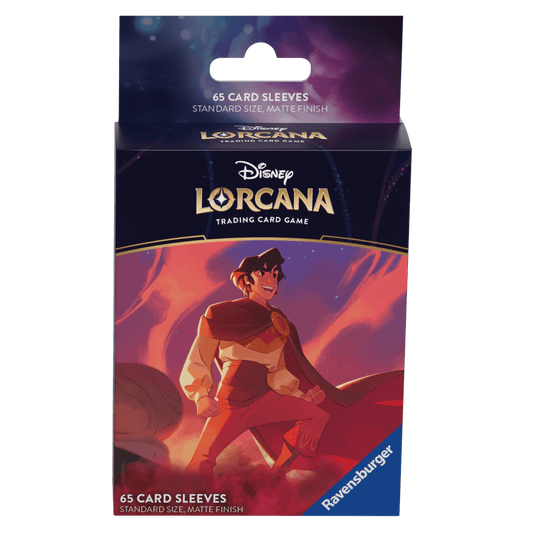 Disney Lorcana trading card sleeves with Prince Eric illustration.