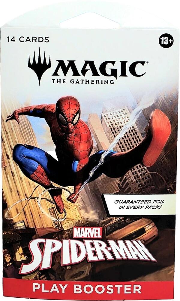 Magic: The Gathering - Paquete de refuerzo de juego con fundas de Spider-Man de Marvel 