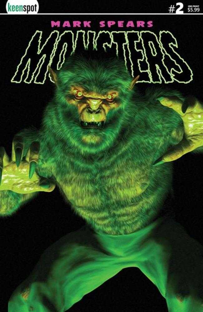 Mark Spears Monsters #2, tercera edición, portada A. Mark Spears, el hombre lobo.