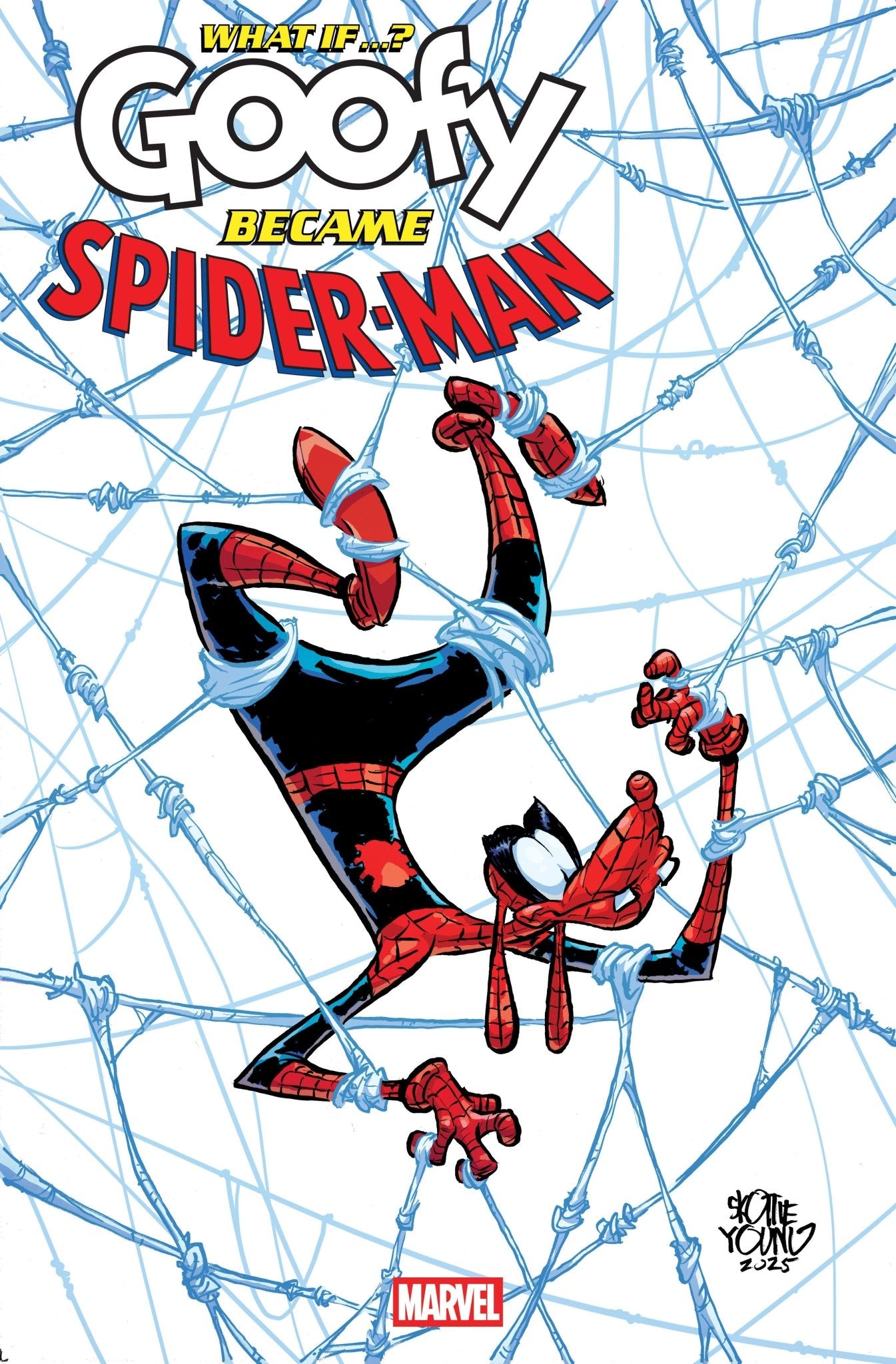 Marvel y Disney: ¿Qué pasaría si...? Goofy se convirtió en Spider-Man #1 Variante de Skottie Young