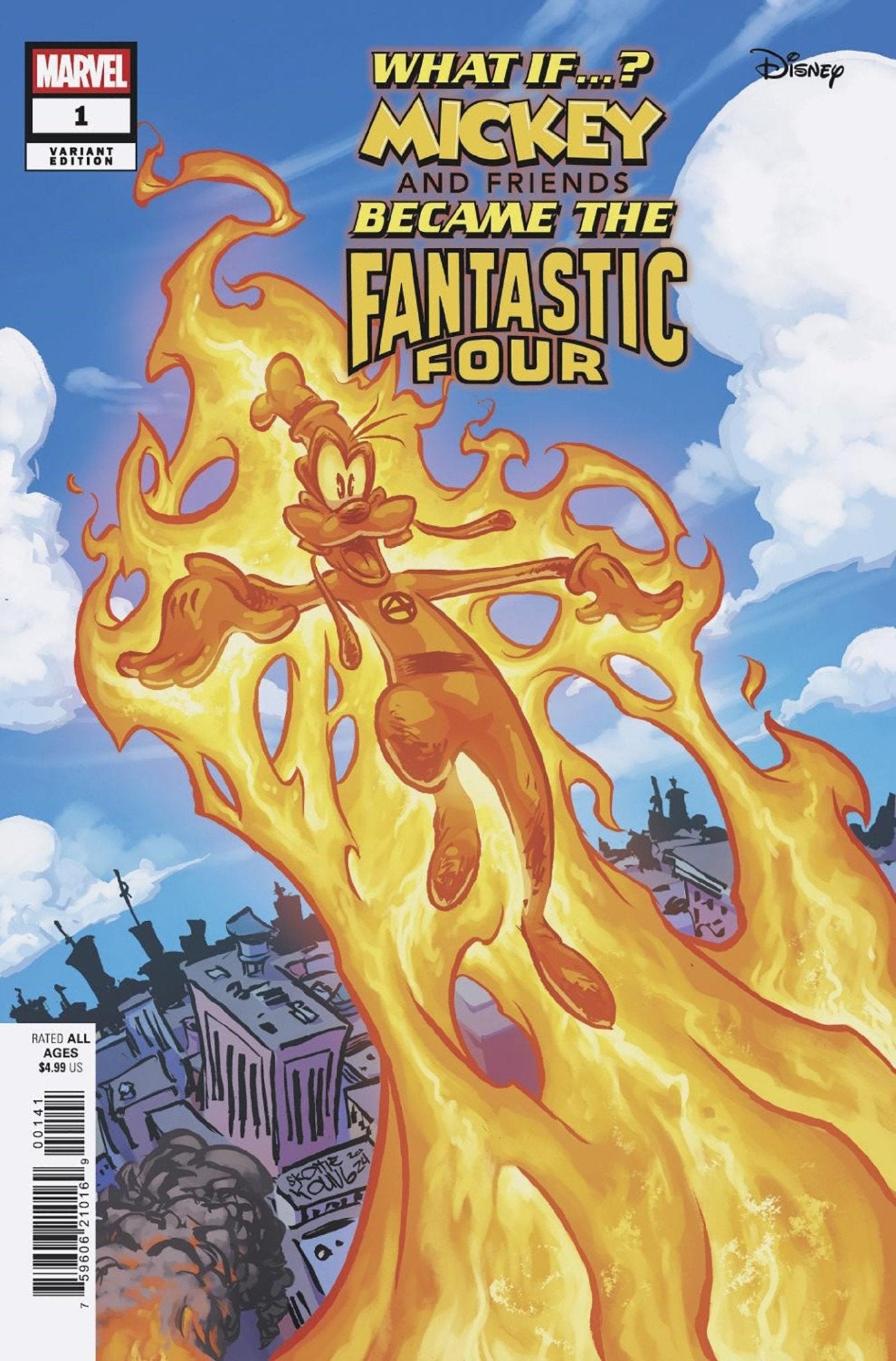 Marvel & Disney: What If...? Mickey & Friends Became The Fantastic Four 1 Skottie Young Variant - Cadets Toys & Comics