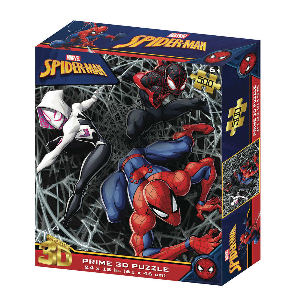Marvel Spider - Man 500pc 3D Jigsaw Puzzle Miles & Spider - Gwen - Cadets Toys & Comics