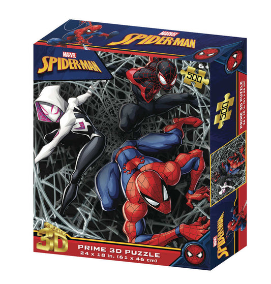 Marvel Spider - Man 500pc 3D Jigsaw Puzzle Miles & Spider - Gwen - Cadets Toys & Comics