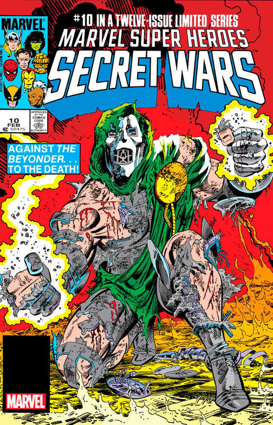 Comic book cover featuring a tattered Doctor Doom.