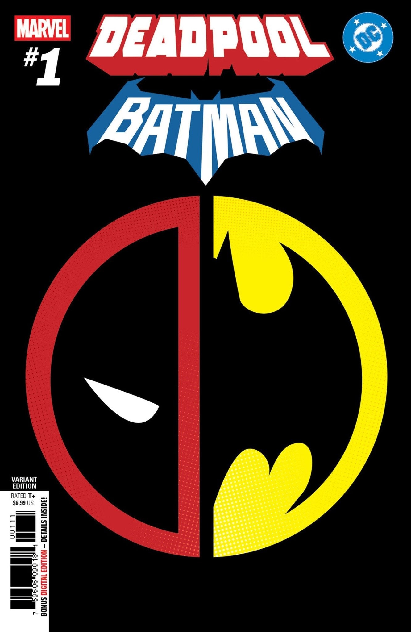 Marvel/DC: Deadpool/Batman #1 Variante con insignias combinadas