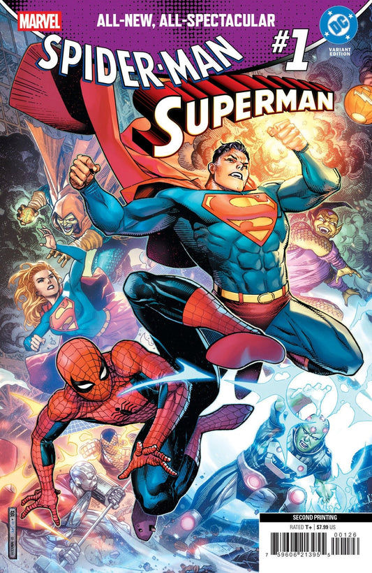 Marvel/DC: Spider - Man/Superman 1 Jim Cheung 2nd Printing Variant - Cadets Toys & Comics
