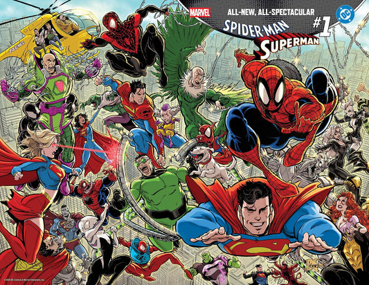 Marvel/DC: Spider - Man/Superman 1 Kaare Andrews Wraparound Variant - Cadets Toys & Comics
