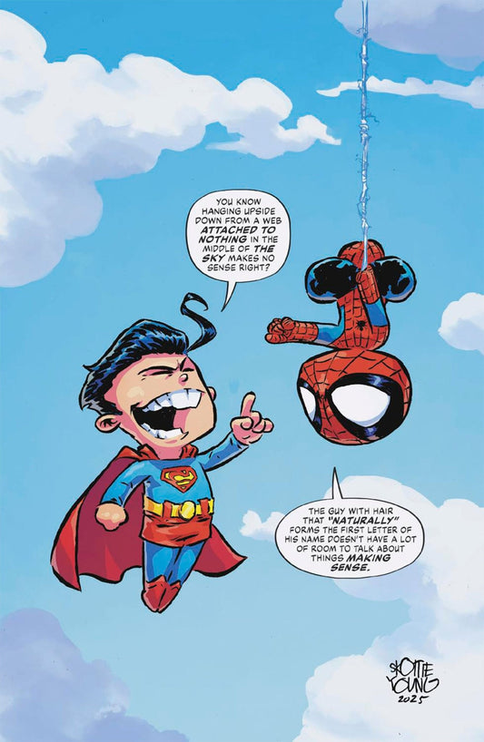 Marvel/DC: Spider - Man/Superman 1 Skottie Young Full Art Variant - Cadets Toys & Comics
