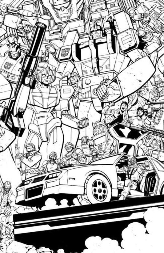 Mask 1 Cover F Tom Reilly Energon Universe Third Anniversary Black & White Connecting Variant - Cadets Toys & Comics