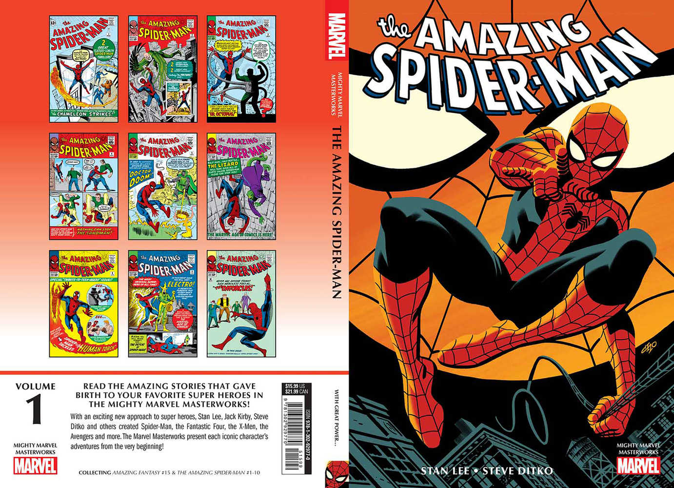 Obras maestras de Marvel: El asombroso Hombre Araña - Gran poder (Novela gráfica en rústica, portada de Cho)