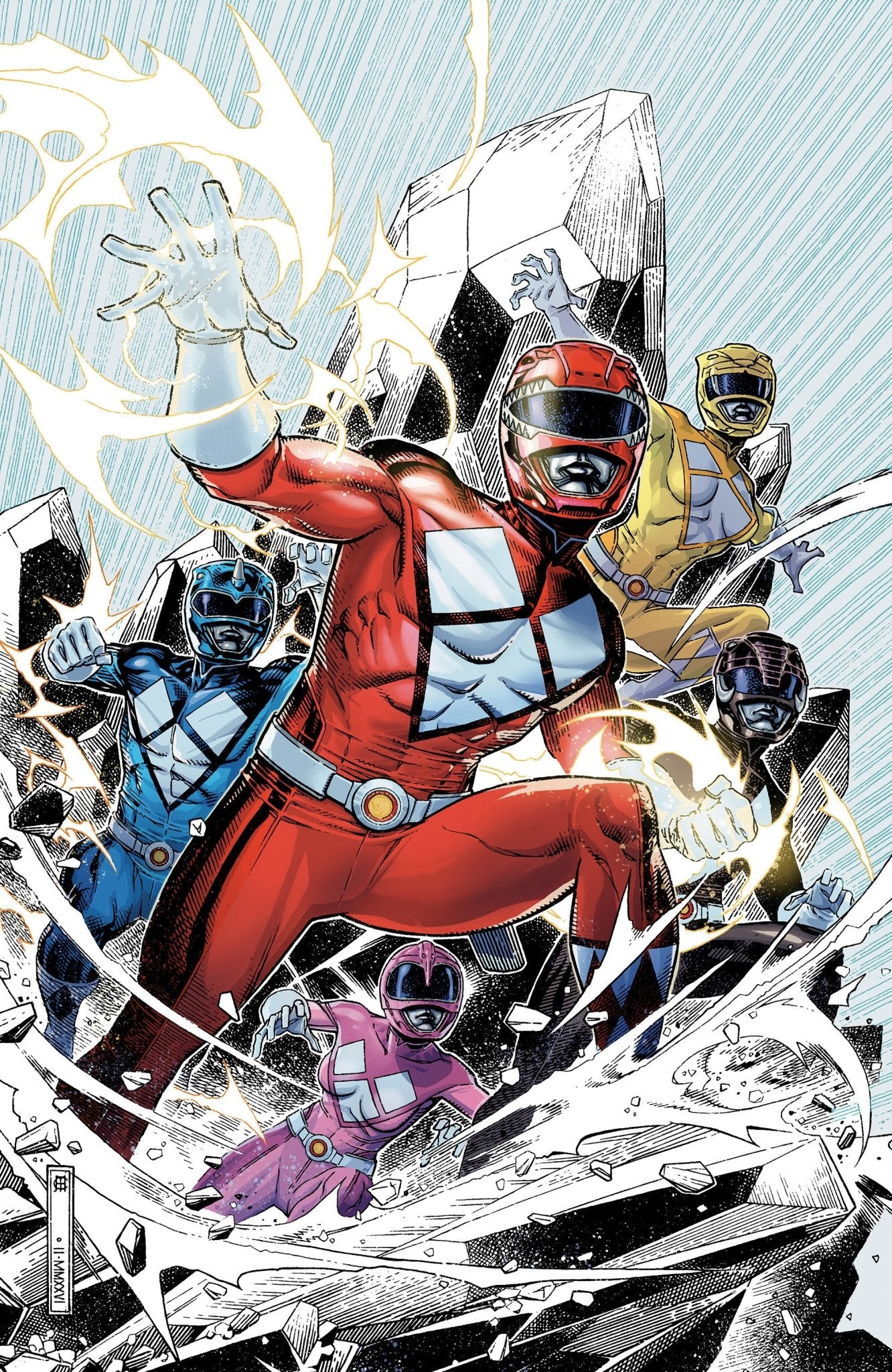 Mighty Morphin Power Rangers (2026) 1 E Foil Variant (Full Art, Foil, Cheung) - Cadets Toys & Comics