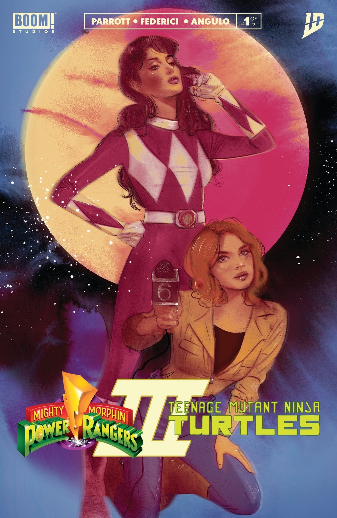 Mighty Morphin Power Rangers/ Tortugas Ninja III #1 C Boom Variante 20 Aniversario (Vestidos, Lotay)