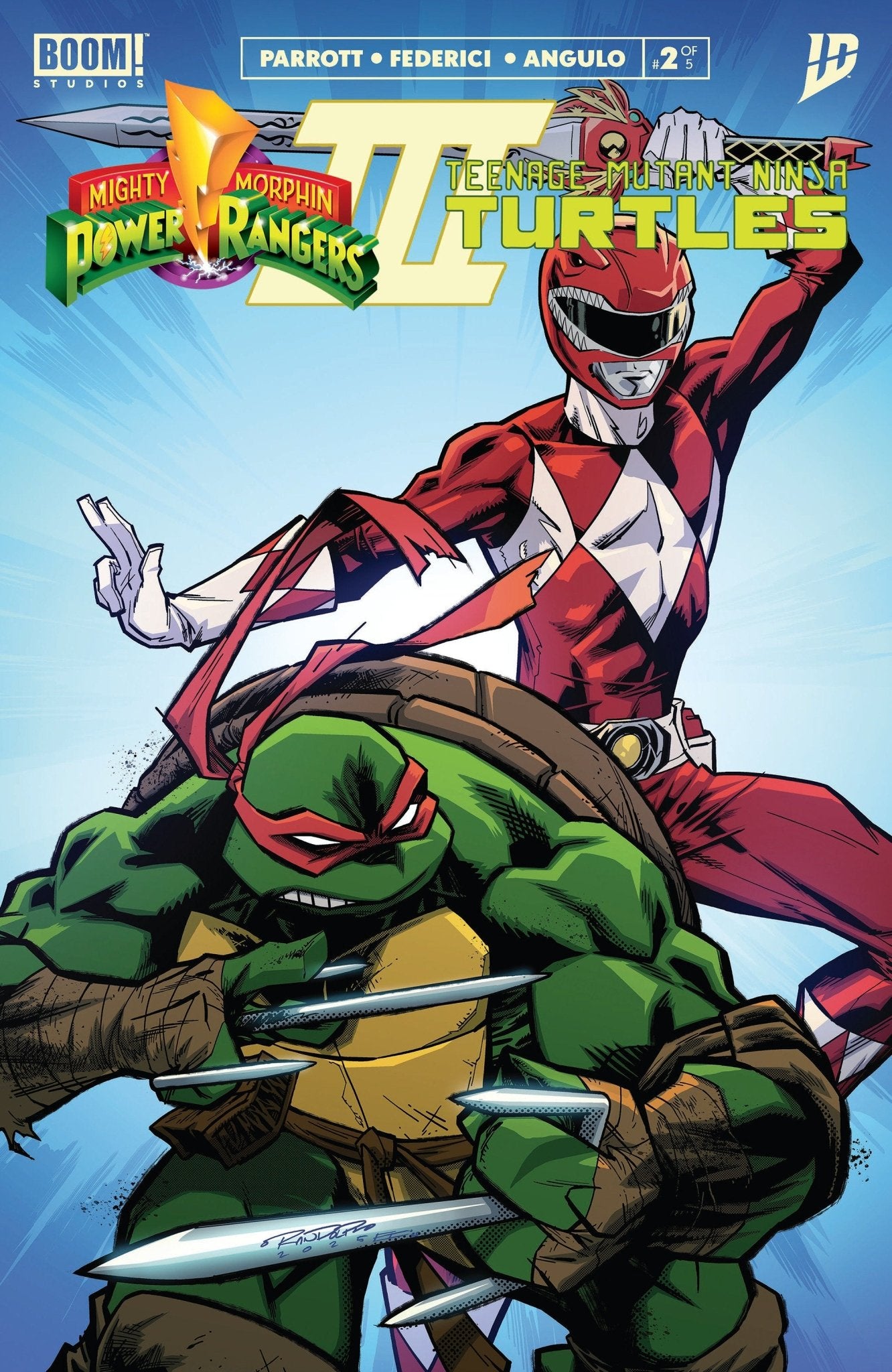 Mighty Morphin Power Rangers/Tortugas Ninja Adolescentes Mutantes III #2 Variante B (Vestido, Randolph)