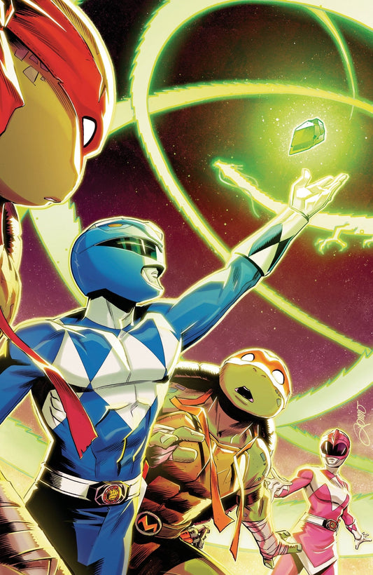 Mighty Morphin Power Rangers/Teenage Mutant Ninja Turtles III 4 D Variant (Full Art, Foil, Zonno) - Cadets Toys & Comics