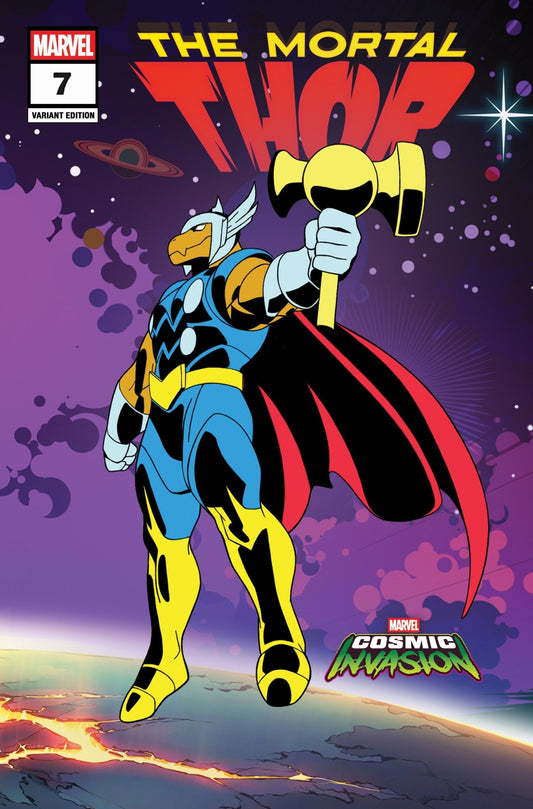 Mortal Thor 7 Marvel Cosmic Invasion Variant - Cadets Toys & Comics
