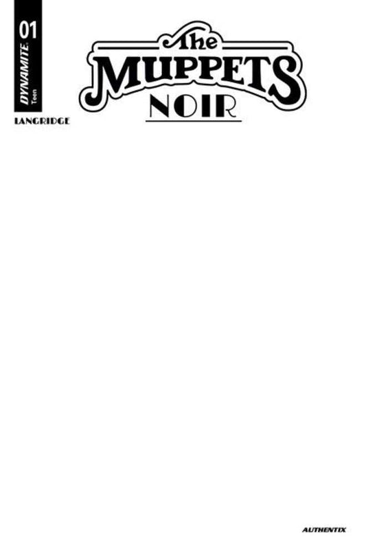 Muppets Noir 1 Cover C Blank Authentix Variant - Cadets Toys & Comics