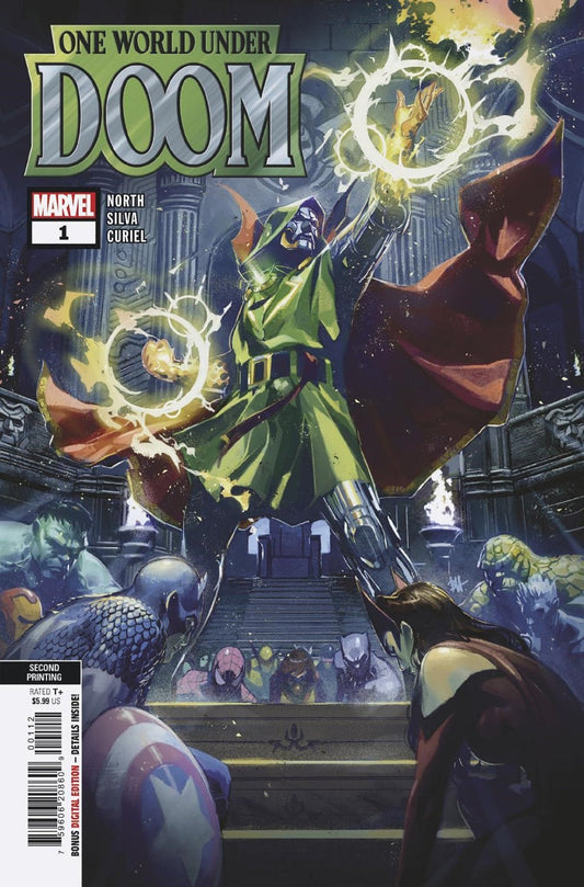 One World Under Doom 1 Ben Harvey 2nd Print Variant - Cadets Toys & Comics