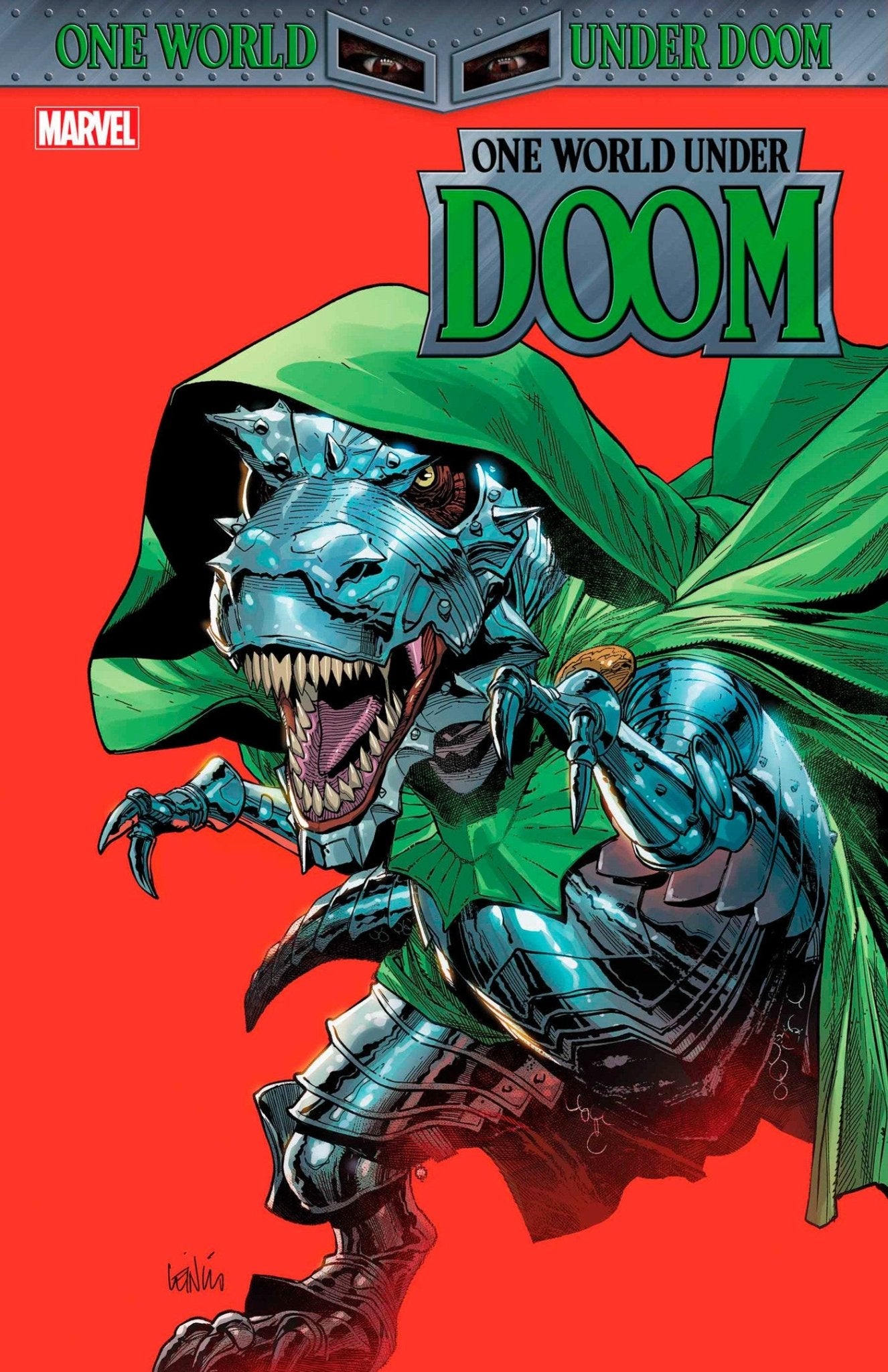 One World Under Doom 2 (Of 9) Leinil Yu Doomasaur Variant - Cadets Toys & Comics