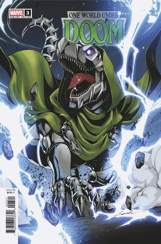 One World Under Doom 3 (Of 9) Godtail Doomasaur Variant - Cadets Toys & Comics