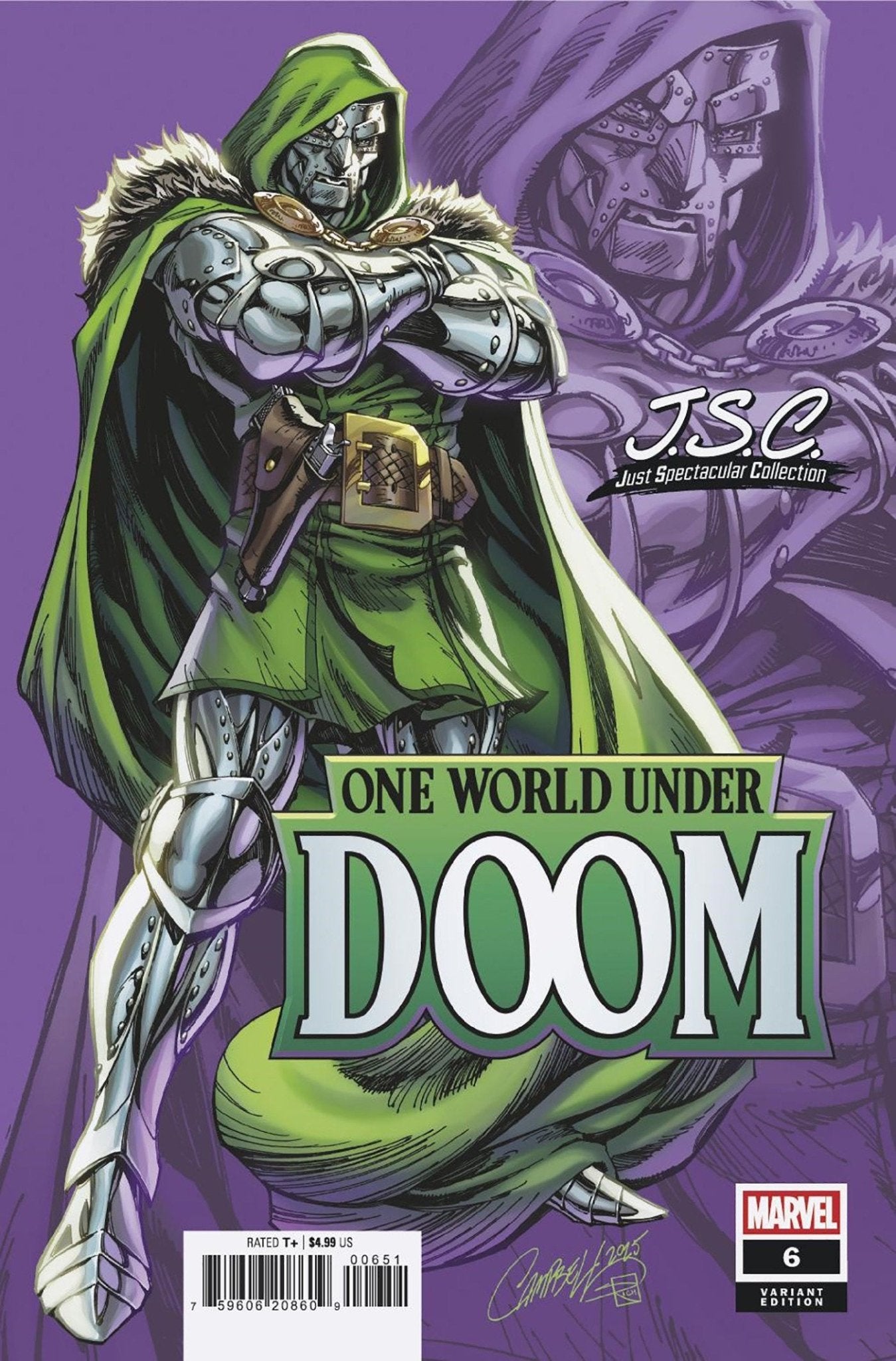 Un Mundo Bajo Perdición #6 J. Scott Campbell Edición Variante de Colección Simplemente Espectacular