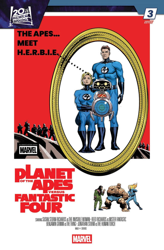 Planet Of The Apes vs. Fantastic Four 3 Pete Woods Movie Homage Variant - Cadets Toys & Comics