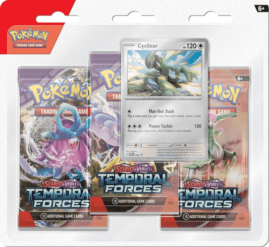 A packaged Pokémon Trading Card Game item featuring two booster packs and a Cyclizar card.