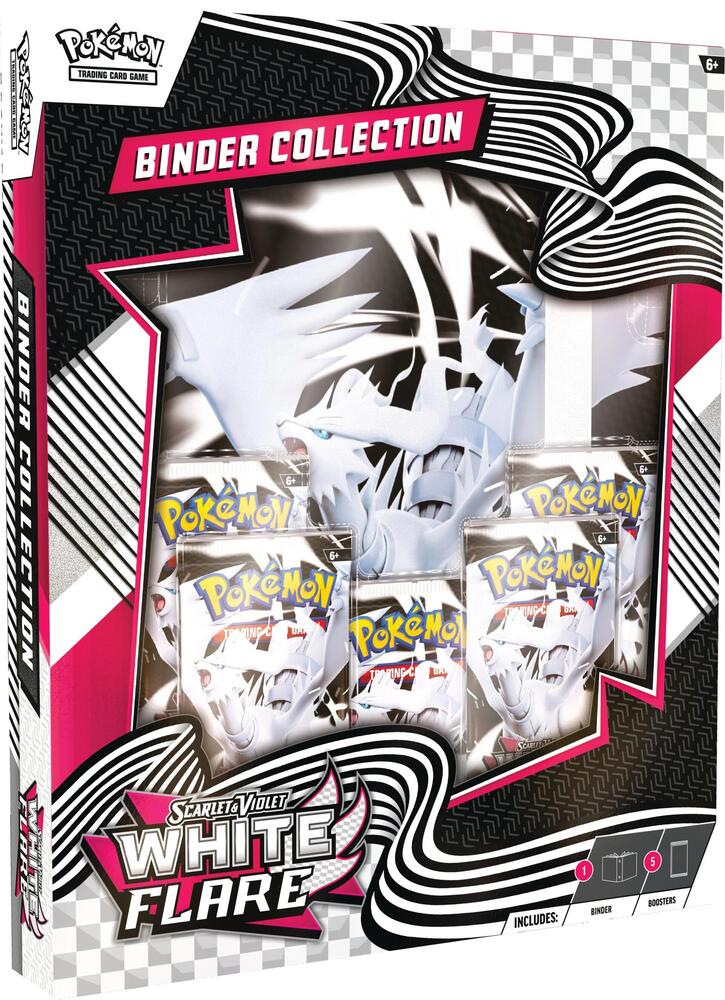 Juego de Cartas Coleccionables Pokémon: Scarlet &amp; Violet SV10.5 - Colección de Carpetas de Llamarada Blanca