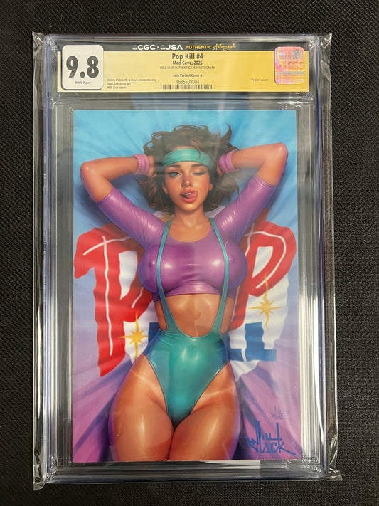 Pop Kill 4 - Will Jack Webstore Vampirella 672 Homage - Virgin Cover A Sporty Pop - CGC 9.8 (Copy) - Cadets Toys & Comics