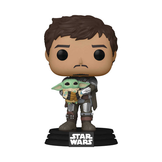 Pop Star Wars Mandalorian Mando Holding Child Vinyl Figure - Cadets Toys & Comics