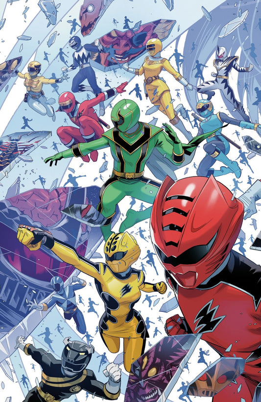 Power Rangers Unlimited 1 C Every Ranger Ever Cardstock Connecting Variant (Full Art, Zonno) - Cadets Toys & Comics