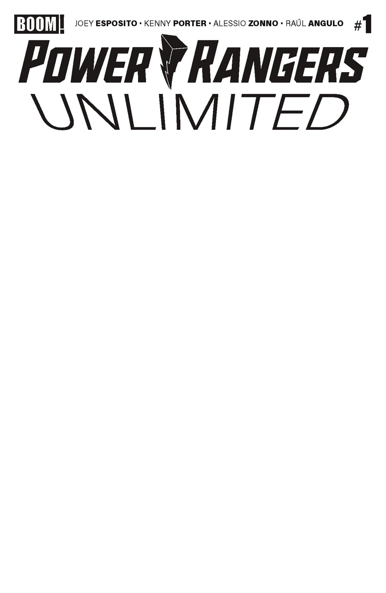Power Rangers Unlimited 1 D Blank Sketch Variant - Cadets Toys & Comics