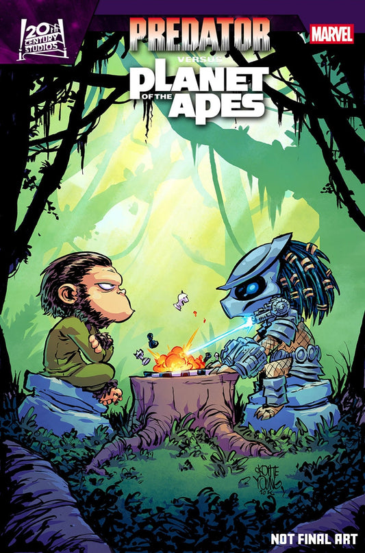 Predator vs. The Planet Of The Apes 1 Skottie Young Variant - Cadets Toys & Comics