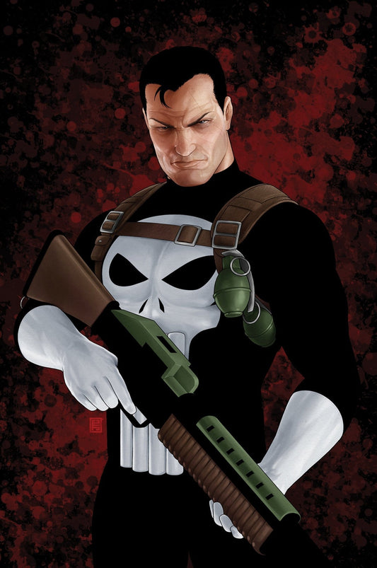 Punisher 1 John Tyler Christopher Negative Space Virgin 2nd Printing Variant - Cadets Toys & Comics
