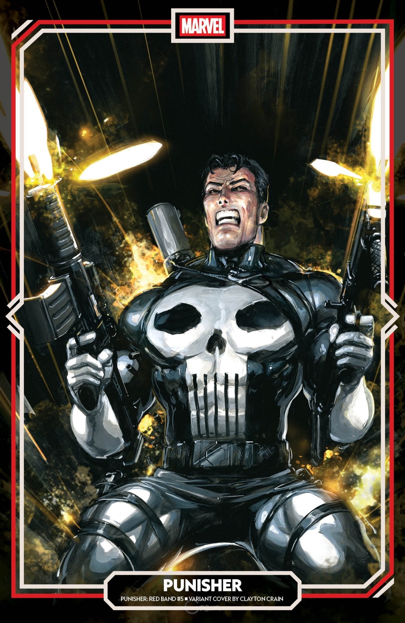 Punisher: Red Band 5 Clayton Crain Variant [Polybagged] - Cadets Toys & Comics