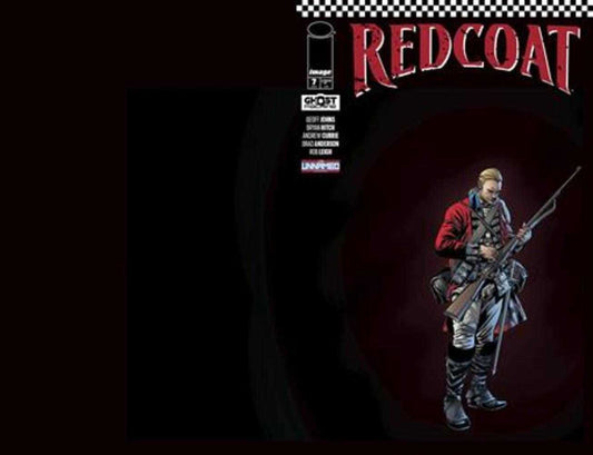A "Redcoat" comic book cover featuring a British soldier in red uniform with a rifle.