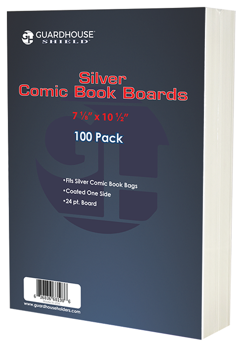 Silver Wide Comic Book Boards (7 1/8 x 10 1/2) - 100 Pack